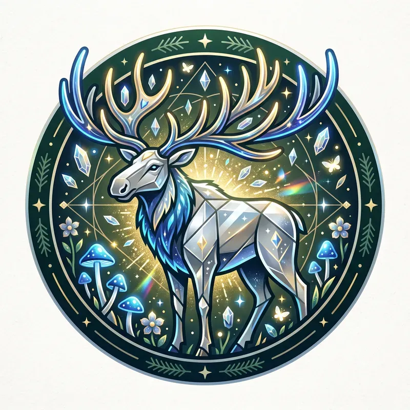 Modern Glowing Forest Creature Emblems