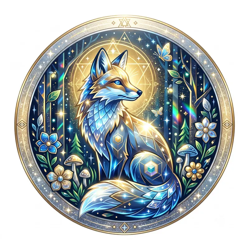 Modern Glowing Forest Creature Emblems