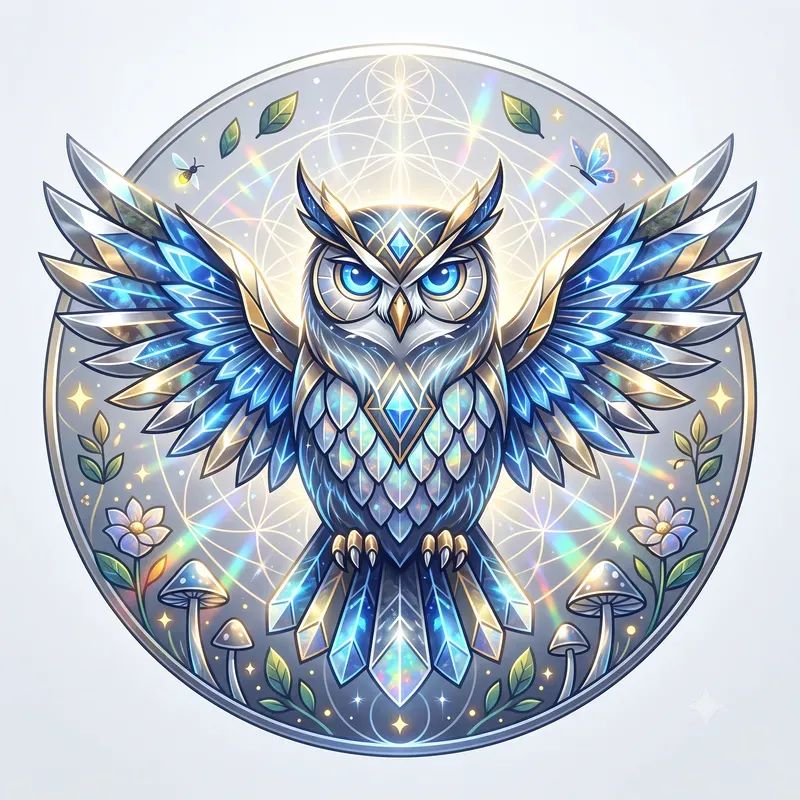 Modern Glowing Forest Creature Emblems