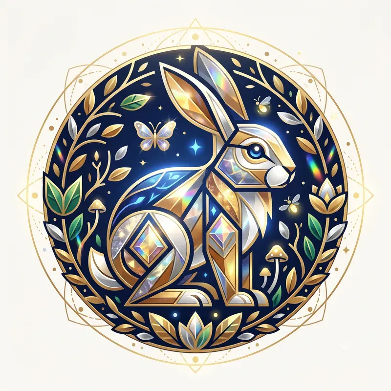 Modern Glowing Forest Creature Emblems