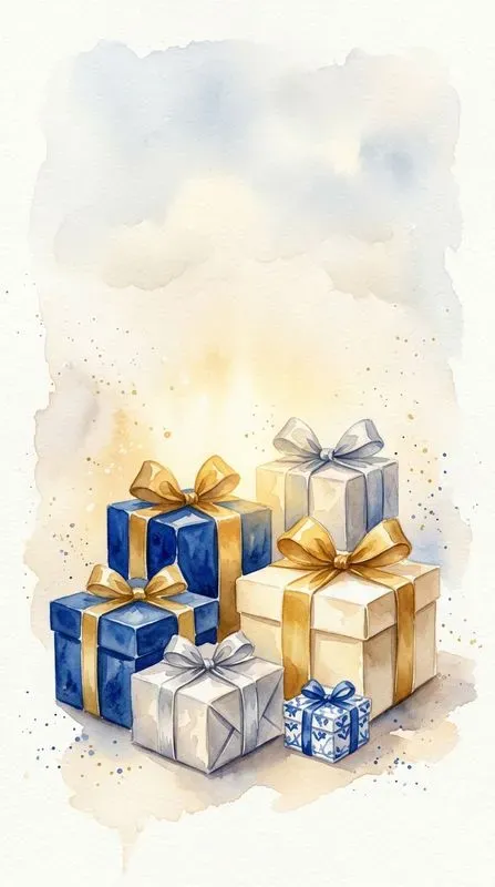 Hanukkah Watercolor Cards Jewish Art
