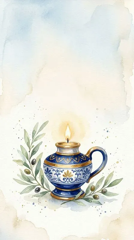 Hanukkah Watercolor Cards Jewish Art