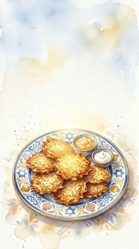 Hanukkah Watercolor Cards Jewish Art