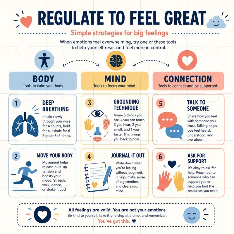 Flat Emotional Literacy Infographics