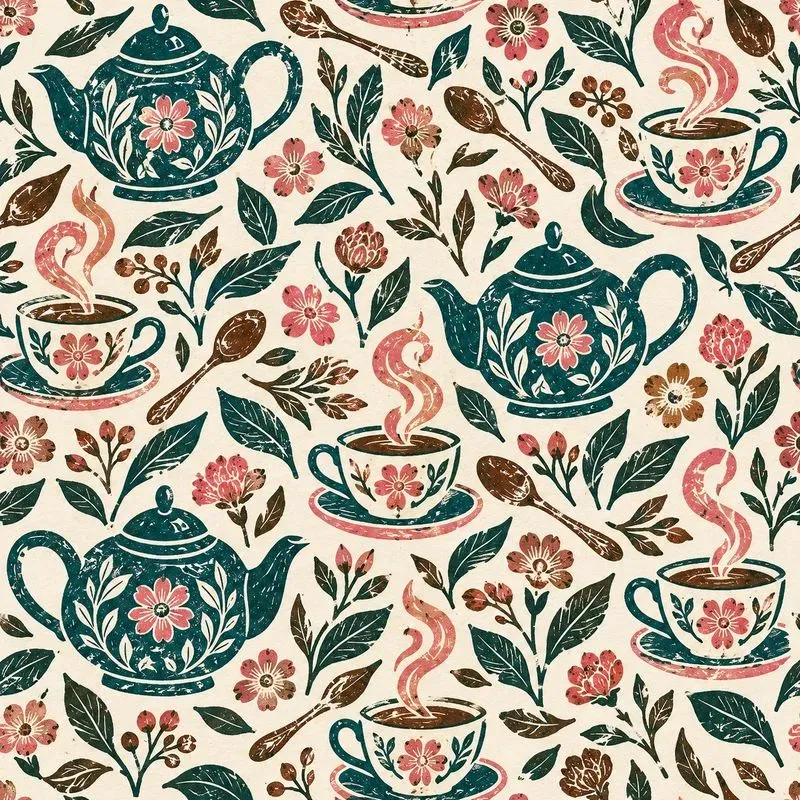 Modern Blockprint Pattern Tiles