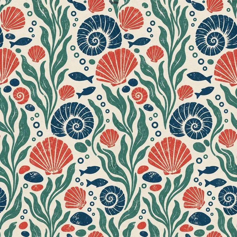 Modern Blockprint Pattern Tiles