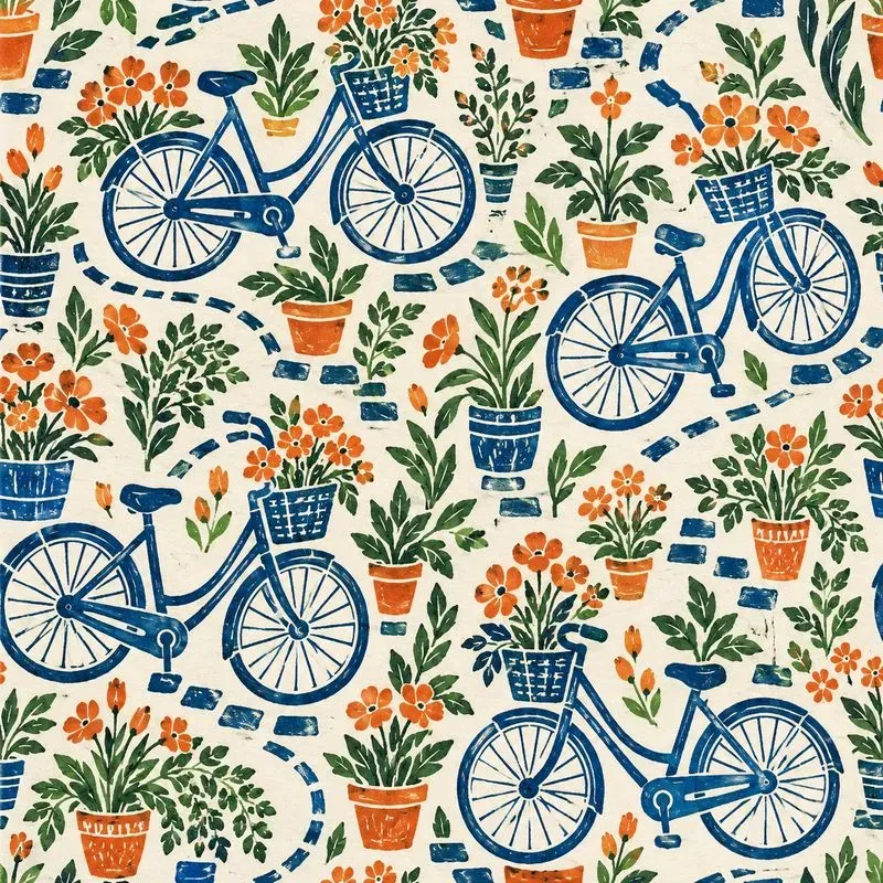 Modern Blockprint Pattern Tiles