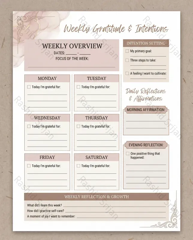 Premium Gratitude Journal Templates