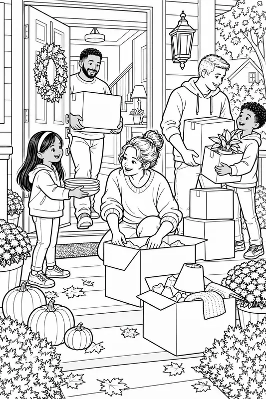 Thanksgiving Neighbor Kindness Colorings