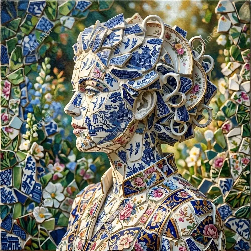 Surreal Pique Assiette Mosaic Sculptures