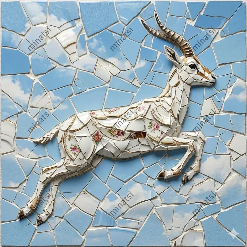Surreal Pique Assiette Mosaic Sculptures