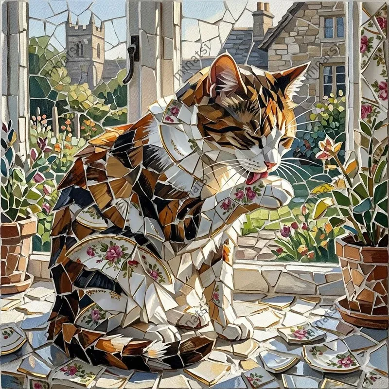 Surreal Pique Assiette Mosaic Sculptures