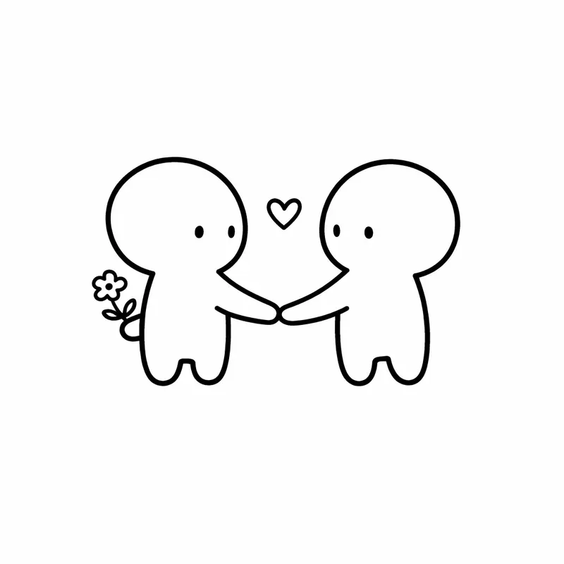 Minimal Love Doodles Romantic
