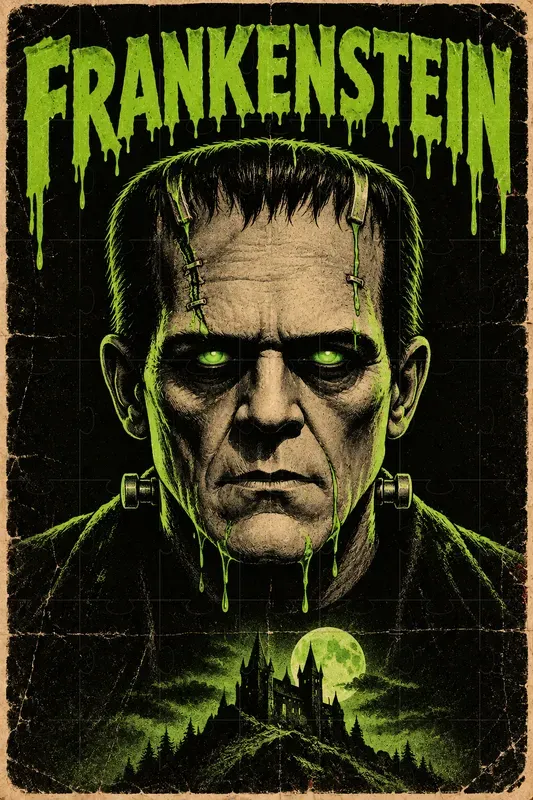 Vintage Horror Monster Poster Art
