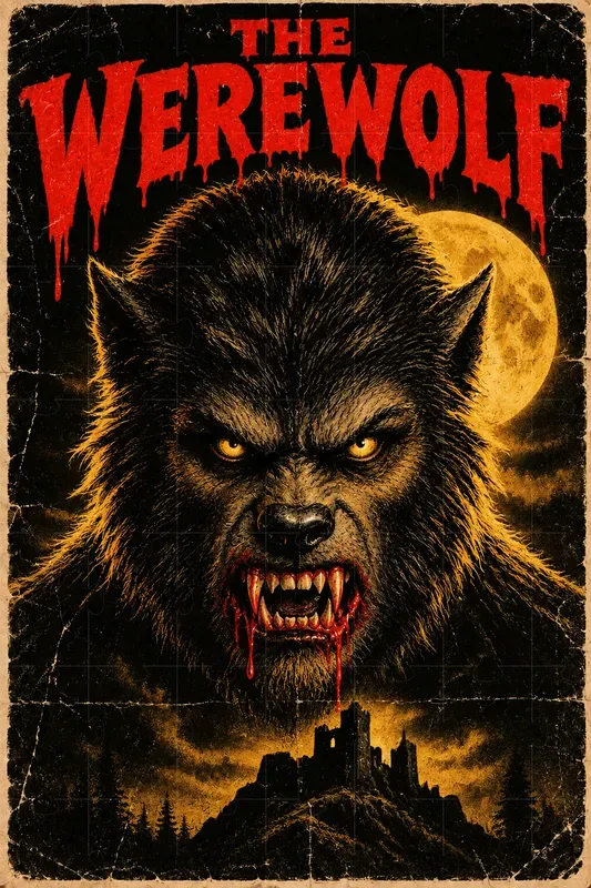 Vintage Horror Monster Poster Art