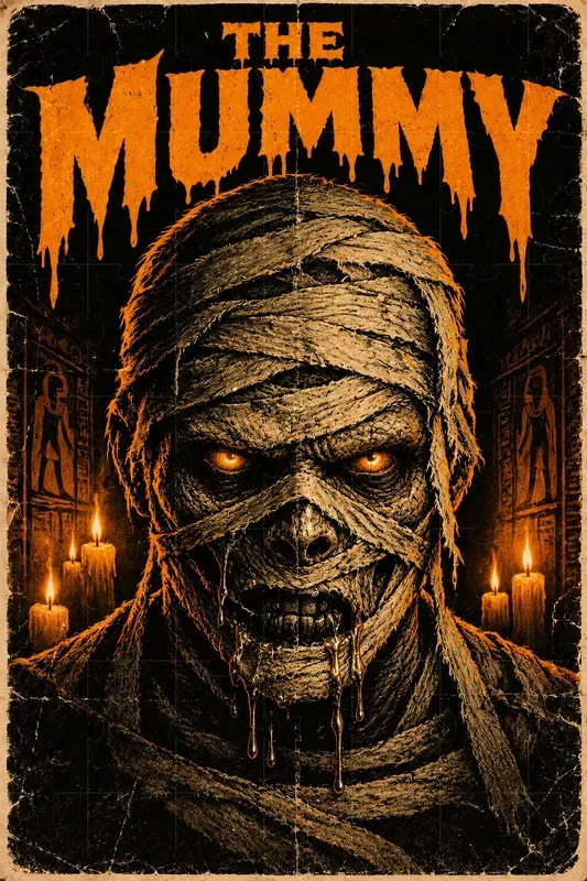 Vintage Horror Monster Poster Art