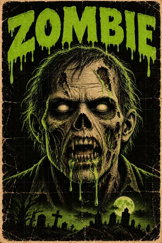 Vintage Horror Monster Poster Art
