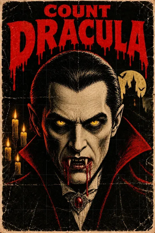 Vintage Horror Monster Poster Art