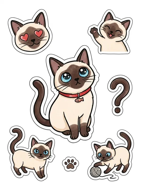 Whimsical 2d Handdrawn Sticker Doodles