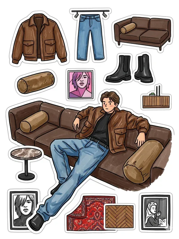 Whimsical 2d Handdrawn Sticker Doodles