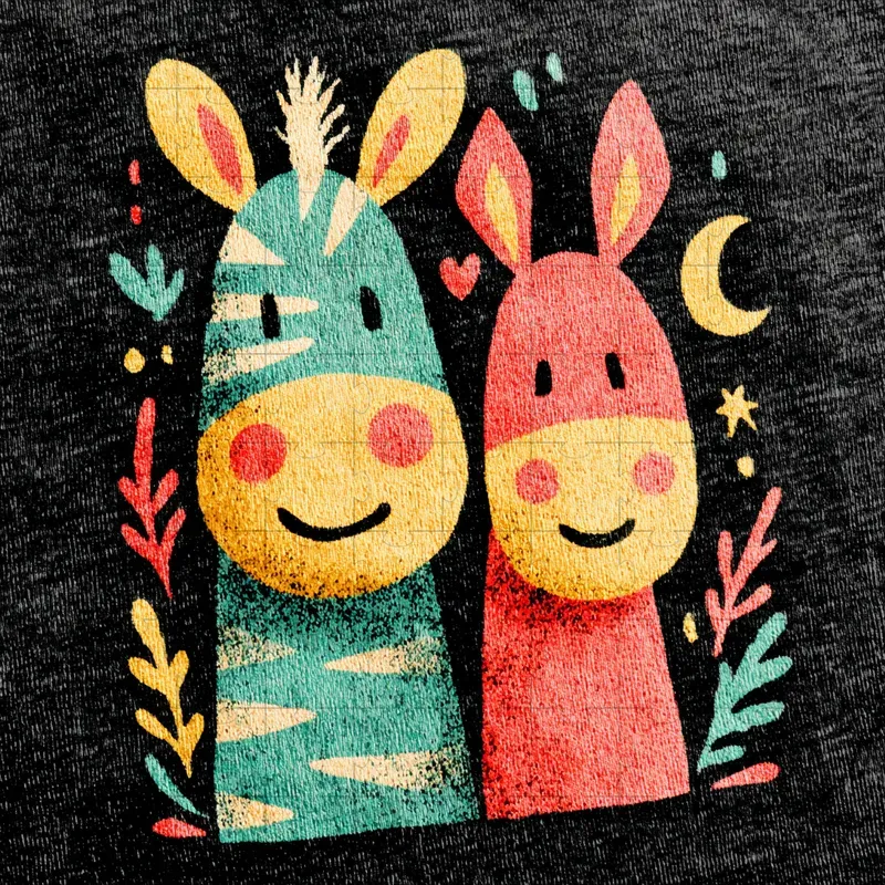 Screen Print Kawaii Fabric Cute Art