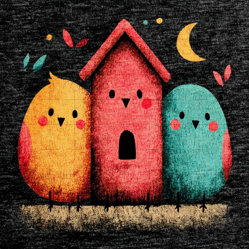Screen Print Kawaii Fabric Cute Art