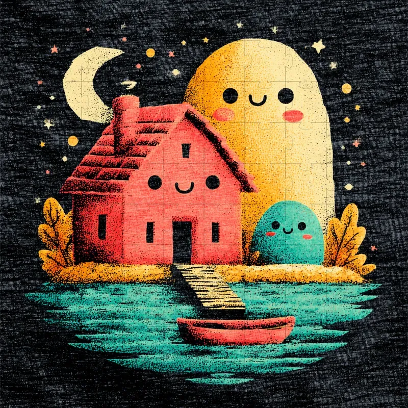 Screen Print Kawaii Fabric Cute Art