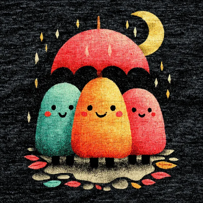 Screen Print Kawaii Fabric Cute Art