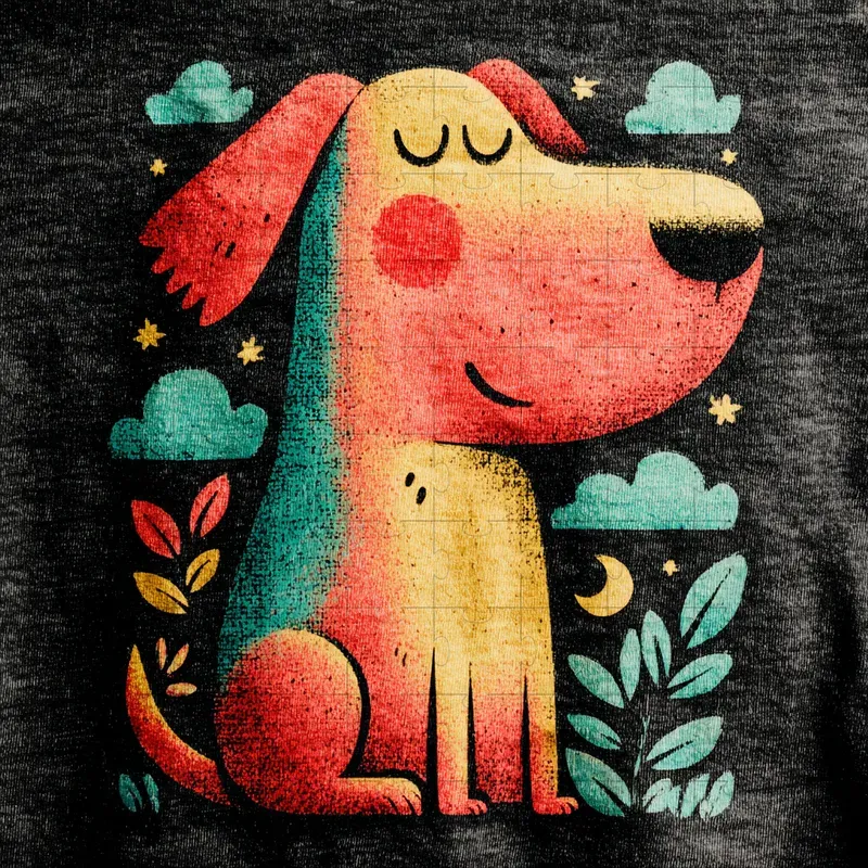 Screen Print Kawaii Fabric Cute Art