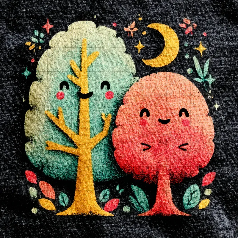 Screen Print Kawaii Fabric Cute Art