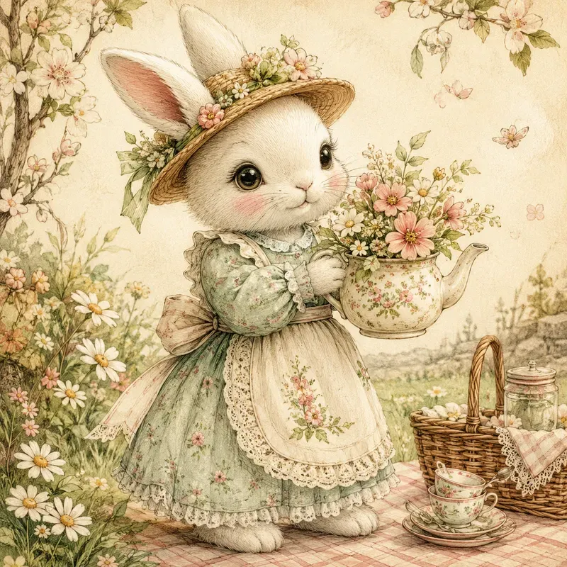 Whimsical Vintage Storybook Animals