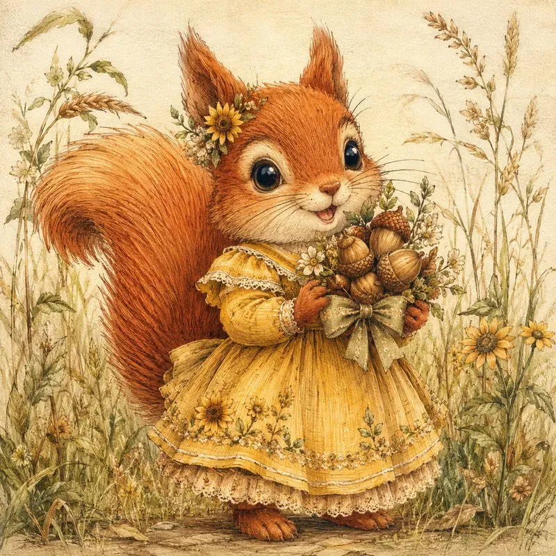 Whimsical Vintage Storybook Animals