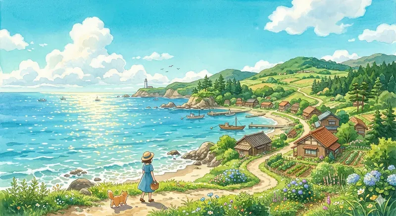 Cozy Summer Seaside Landscapes