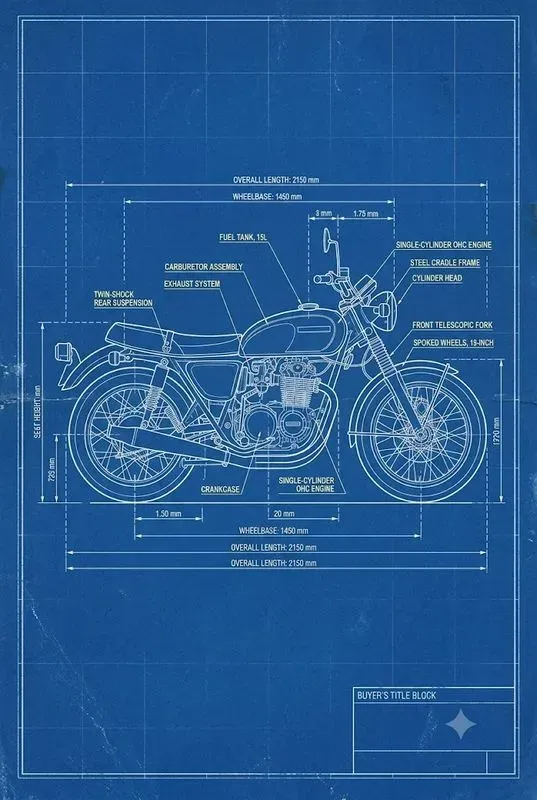 Vintage Blueprint Wall Art Studios