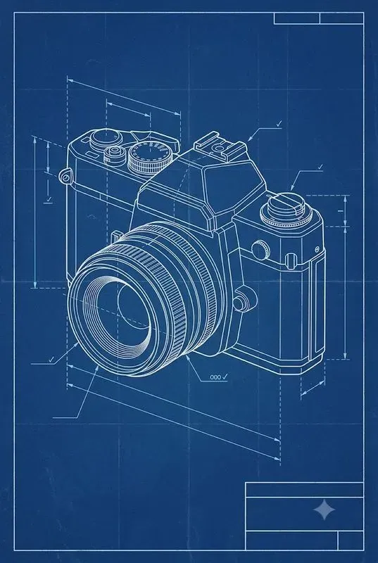 Vintage Blueprint Wall Art Studios