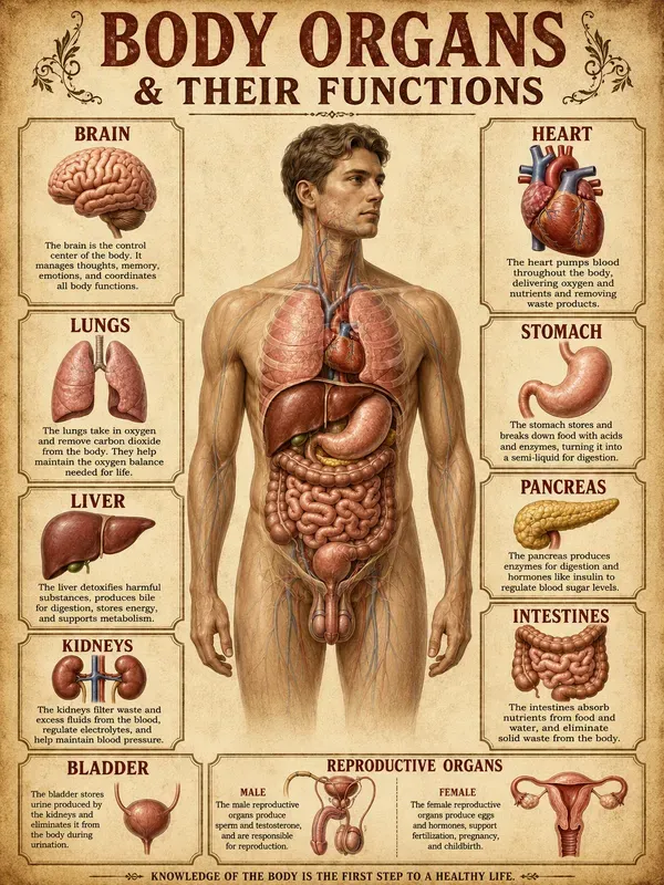 Vintage Anatomy Infographic Posters