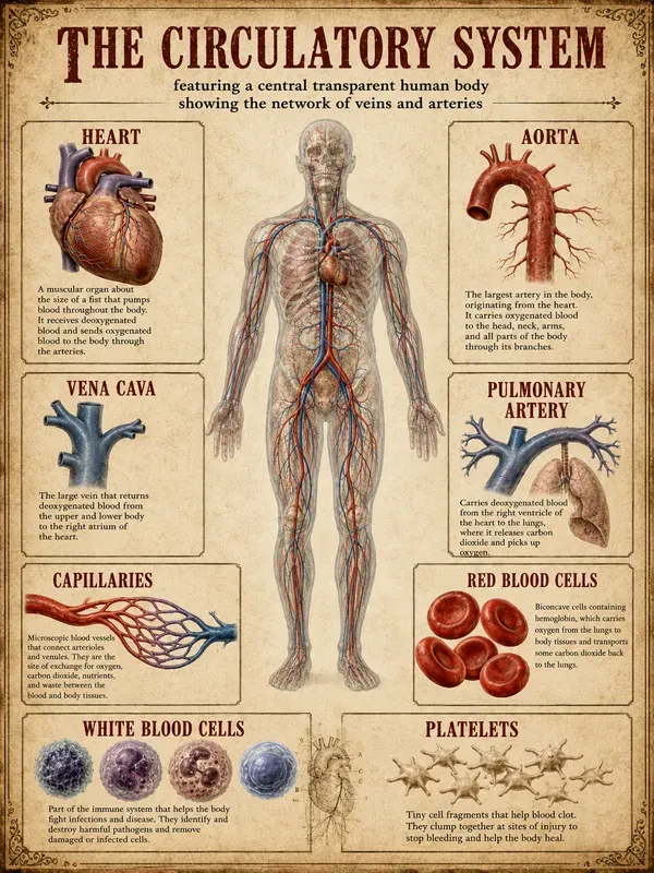 Vintage Anatomy Infographic Posters