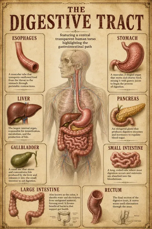 Vintage Anatomy Infographic Posters
