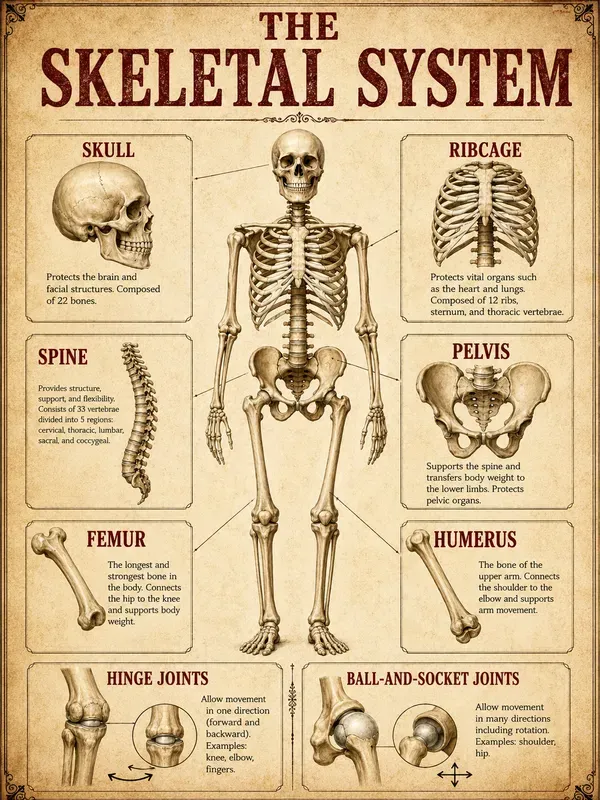 Vintage Anatomy Infographic Posters