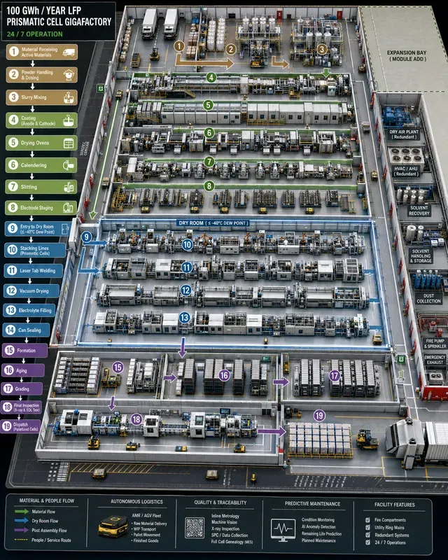 Battery Cell Gigafactory Manufacturing