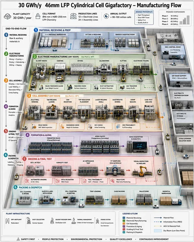 Battery Cell Gigafactory Manufacturing