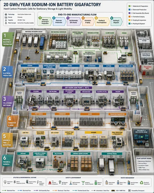 Battery Cell Gigafactory Manufacturing