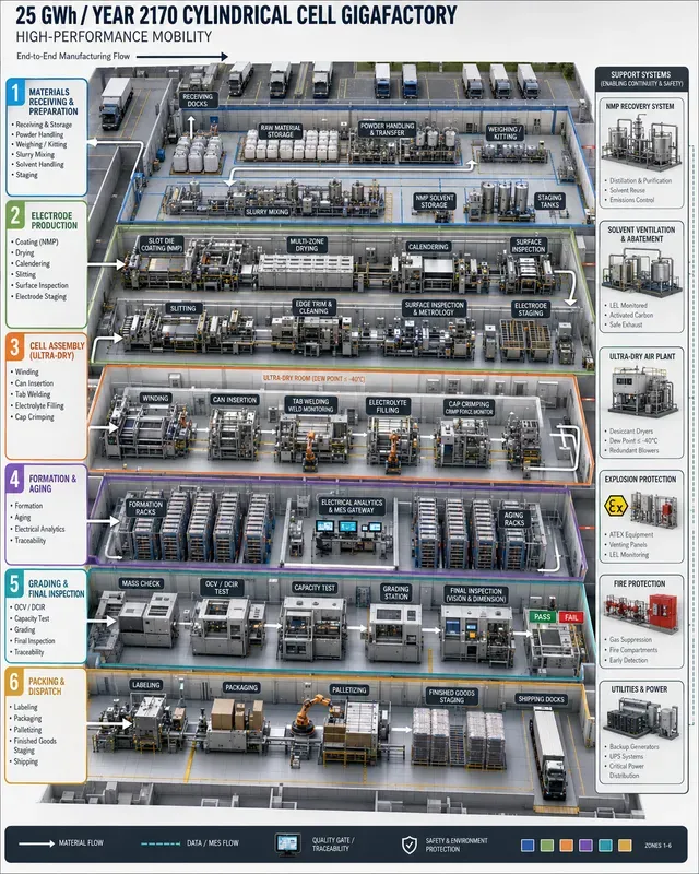 Battery Cell Gigafactory Manufacturing