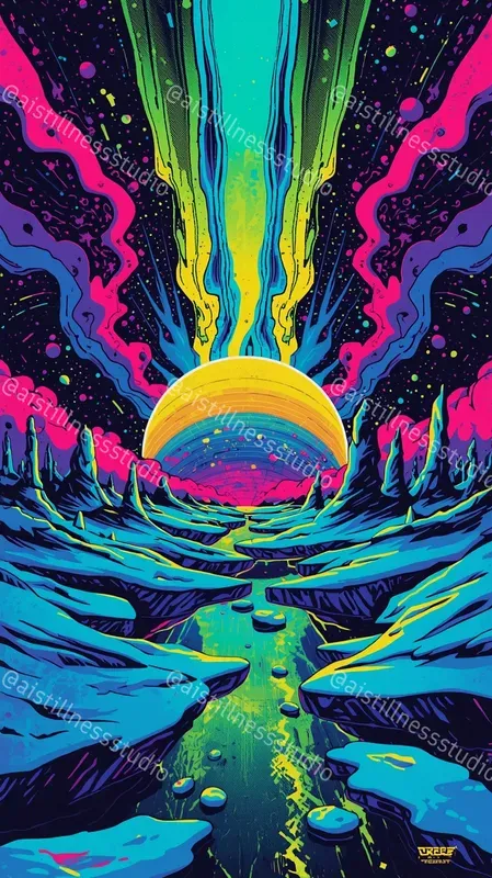 Surreal Psychedelic Rave Posters