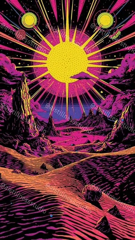 Surreal Psychedelic Rave Posters
