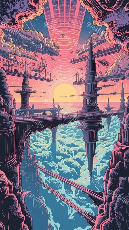 Surreal Psychedelic Rave Posters