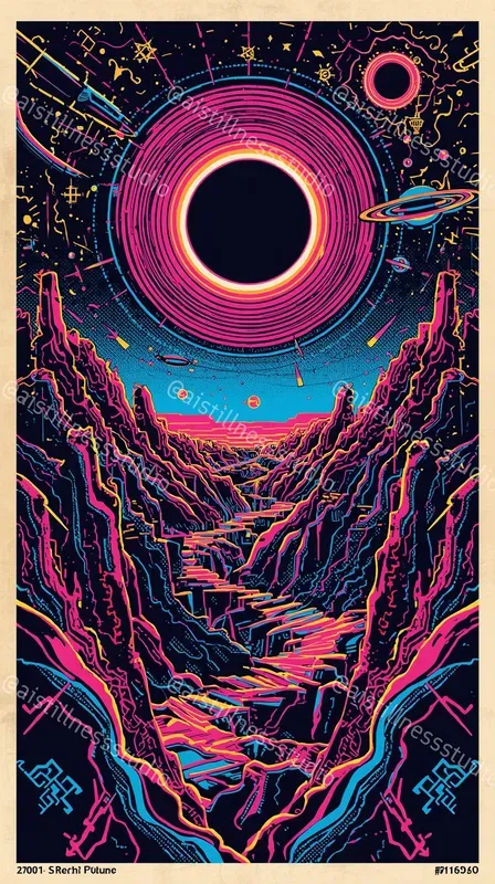 Surreal Psychedelic Rave Posters