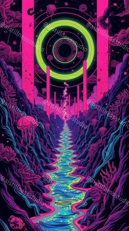 Surreal Psychedelic Rave Posters