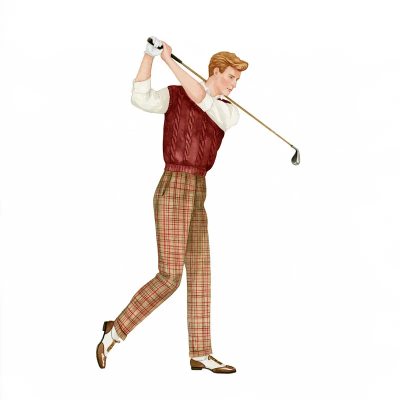 Vintage Preppy Golf Watercolors
