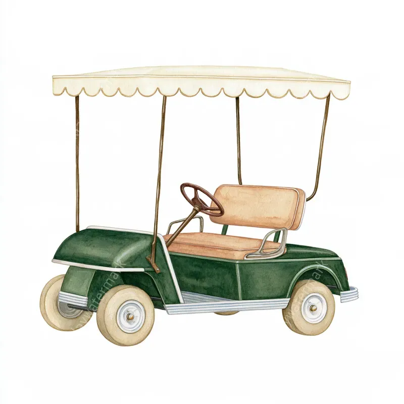 Vintage Preppy Golf Watercolors